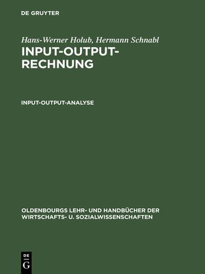 cover image of Input-Output-Analyse